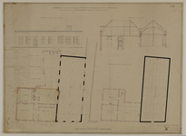 216540 Plattegronden, opstand en doorsnede van het ontwerp tot inrichting van het huis Bylaerd aan de Springweg te ...